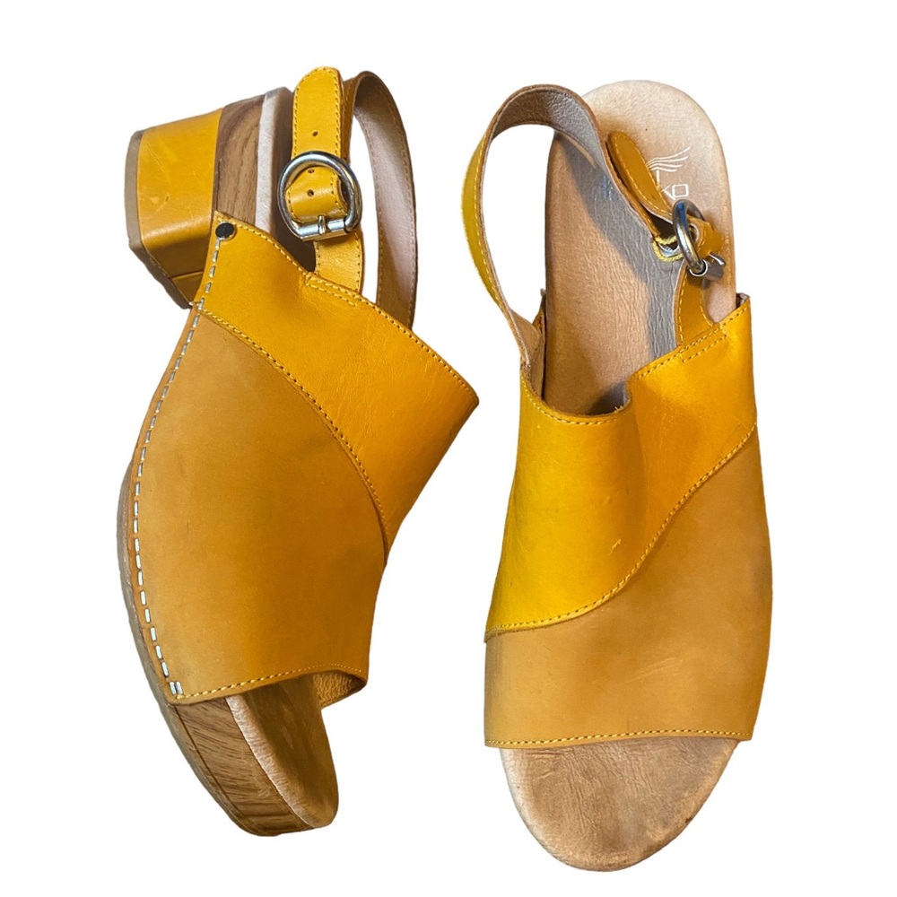 Dansko Yellow Slingback Sandals. Only worn once.